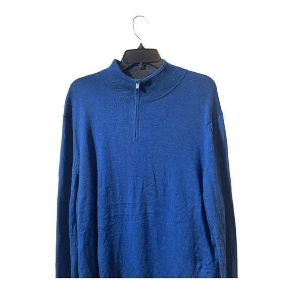 nordstrom Merino Mens sweater in bright blue - Picture 7 of 11